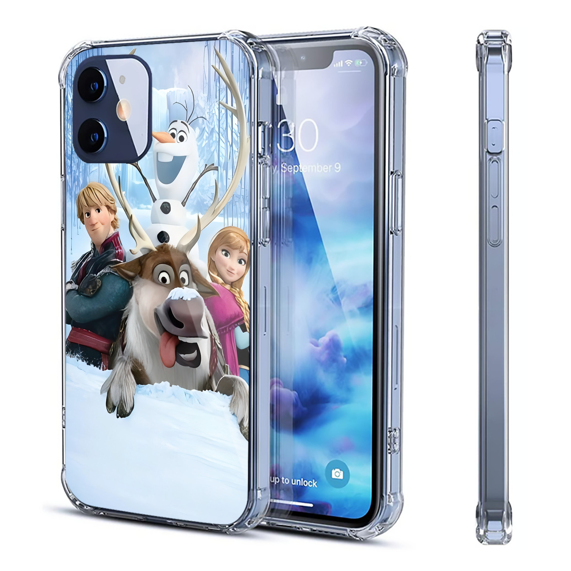 （画像用） アナと雪の女王 アンナ エルサ Frozen Anna Elsa 【iPhone 12シリーズ対応】透明スマホケース（クリアソフトケース）